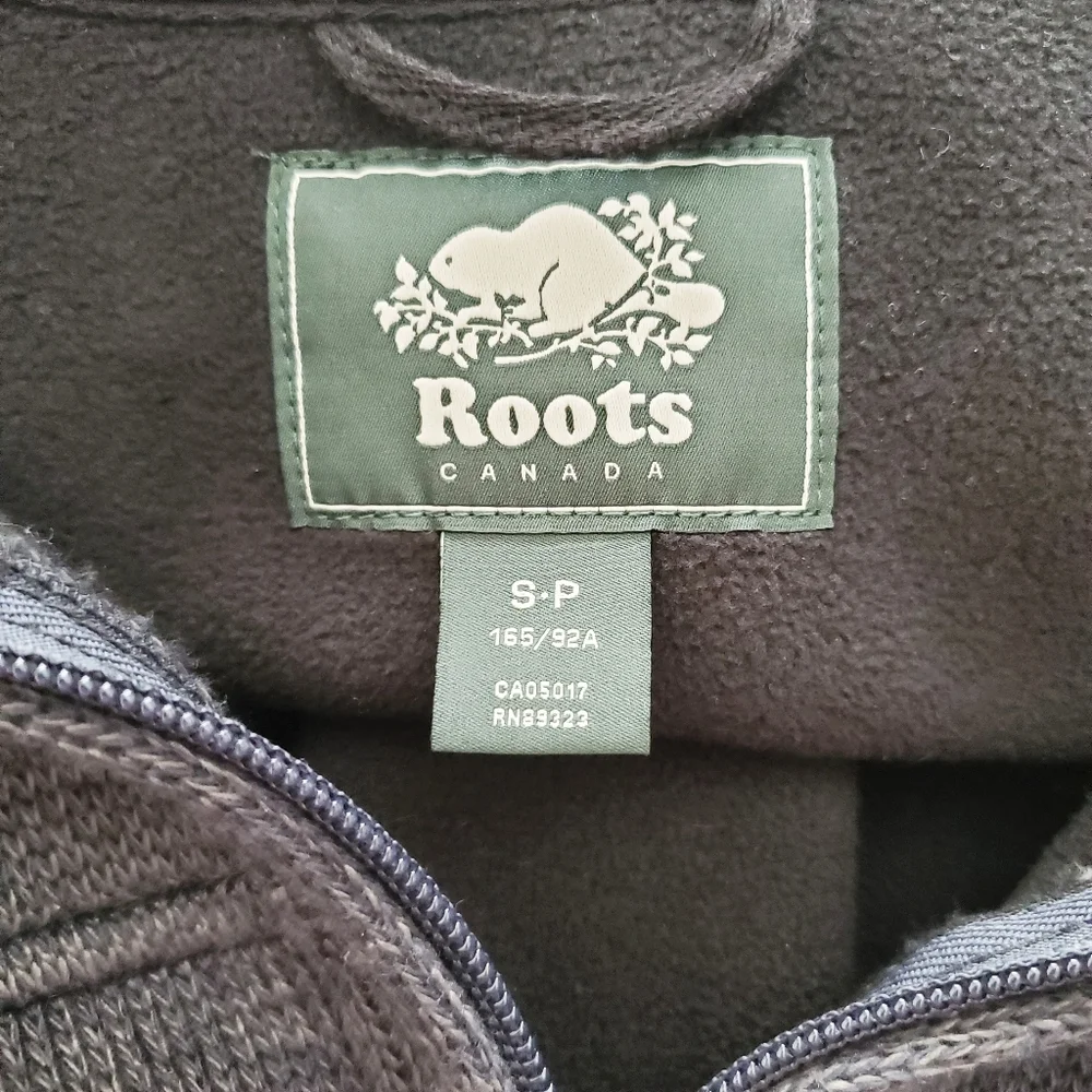 Roots 1/4 Zip Pullover Fleece Lined Jacket Men's Size Small